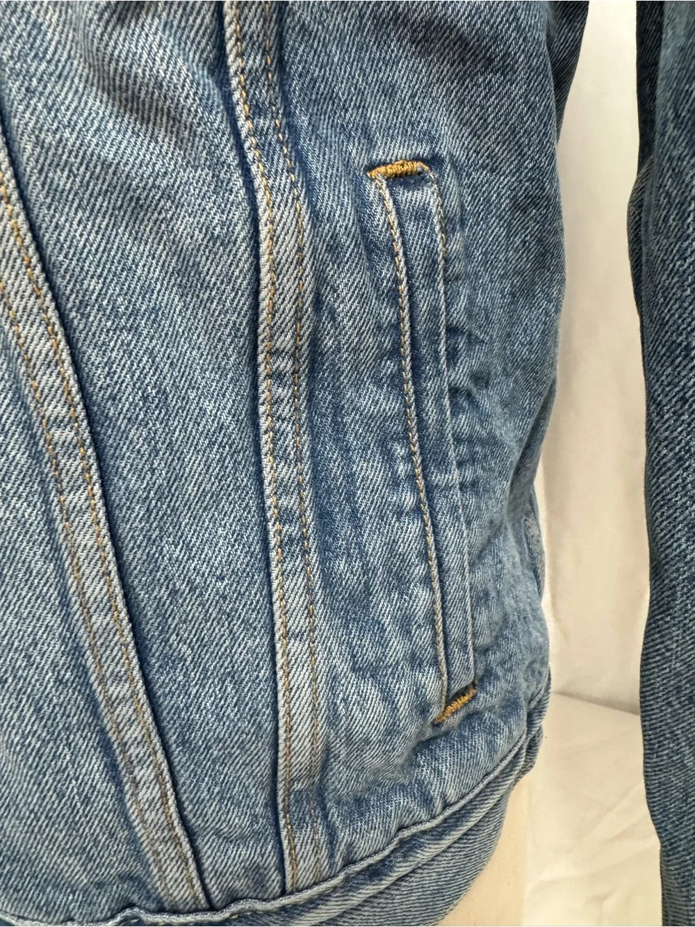 Levi's Men's Denim Type III Sherpa Lined Trucker Jacket EUC